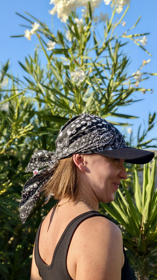 Casquette foulard - Paisley noir