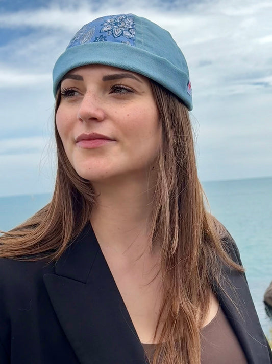 Docker « Fleurs provençales bleues » - Adulte