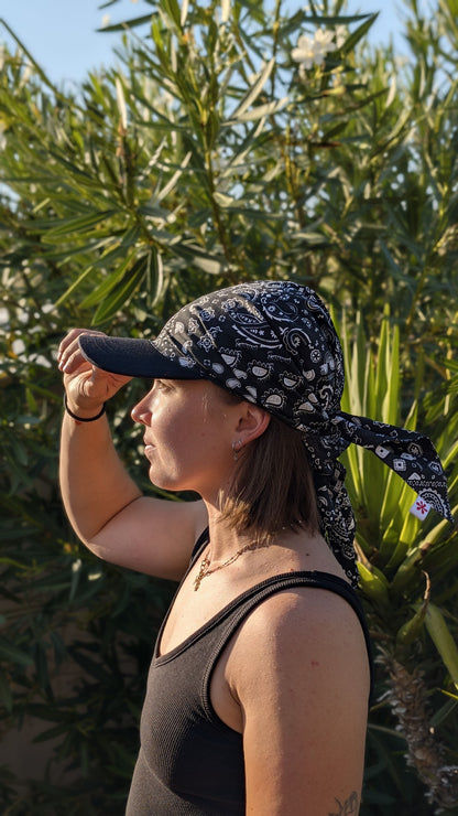 Casquette foulard - Paisley noir