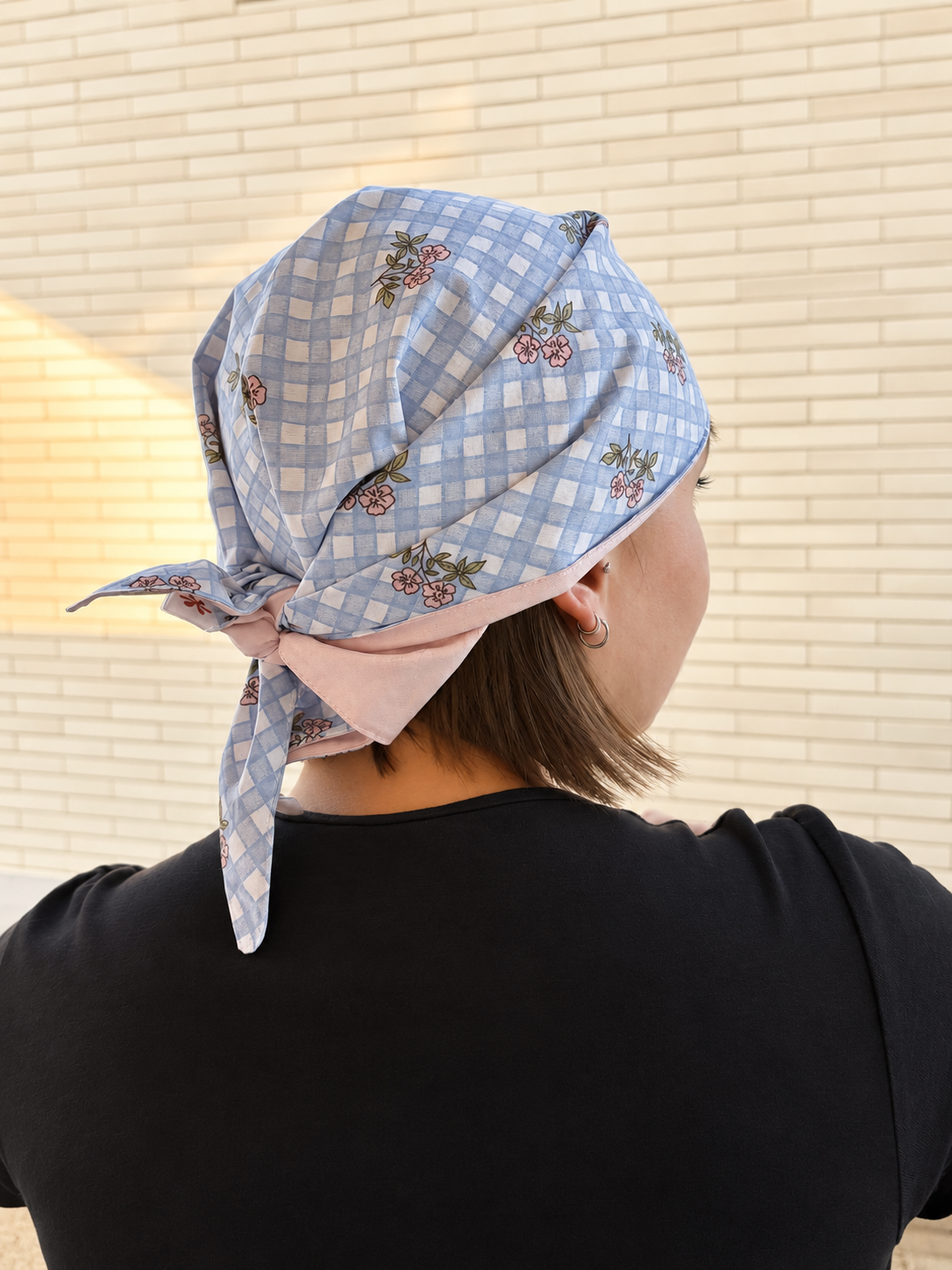 Foulard de tête triangulaire, réversible - Adulte