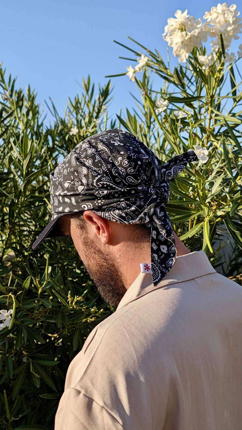 Casquette foulard - Paisley noir