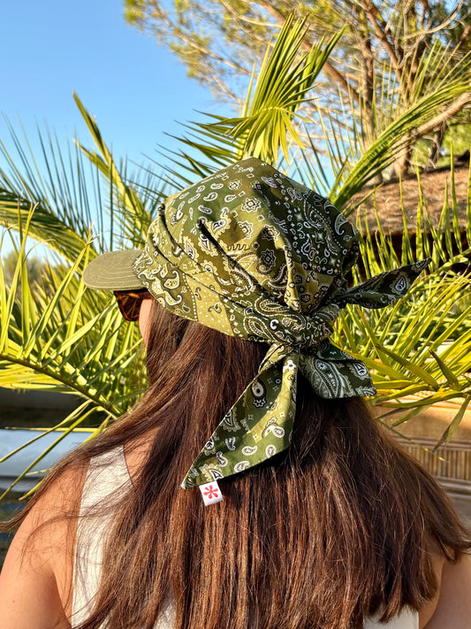 Casquette foulard - Paisley kaki
