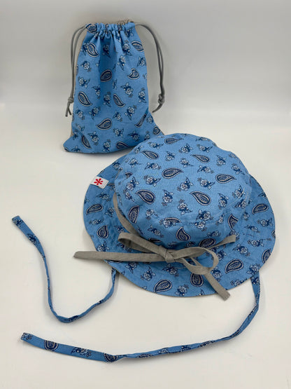 Bob réversible ficelles « Motifs » + Pochon assorti - Nourrisson/Enfant