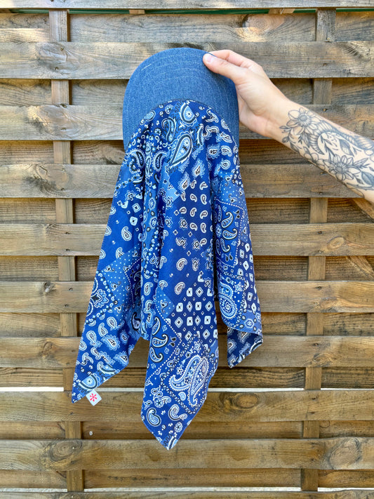 Casquette foulard - Paisley bleu