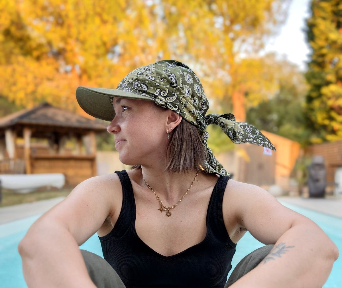 Casquette foulard - Paisley kaki