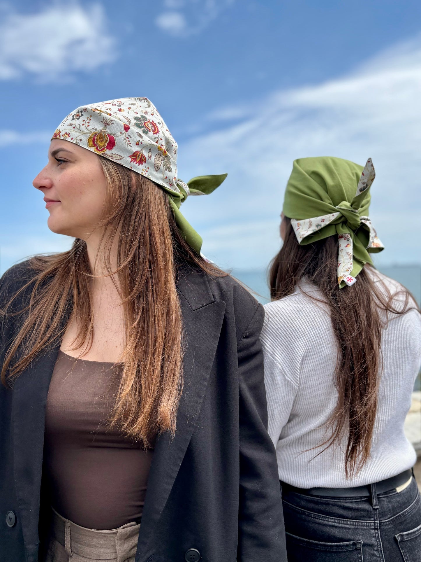 Foulard de tête triangulaire, réversible - Adulte
