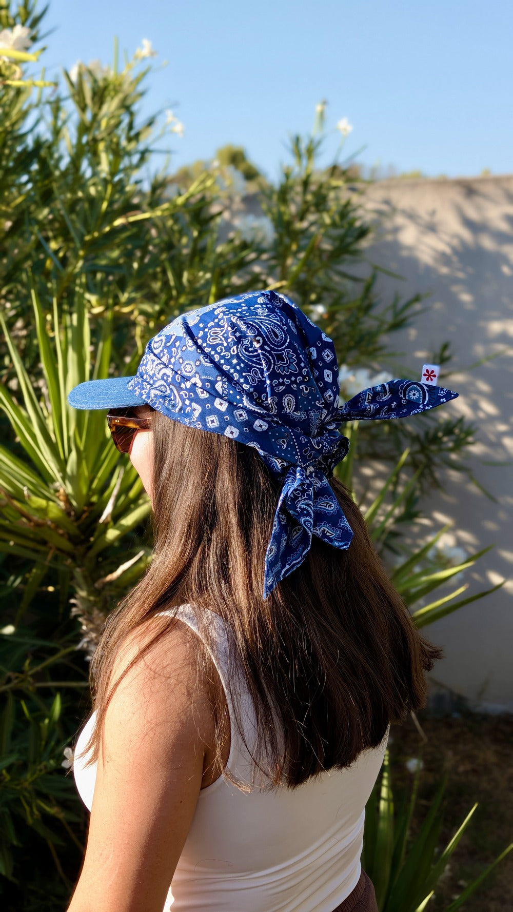 Casquette foulard - Paisley bleu