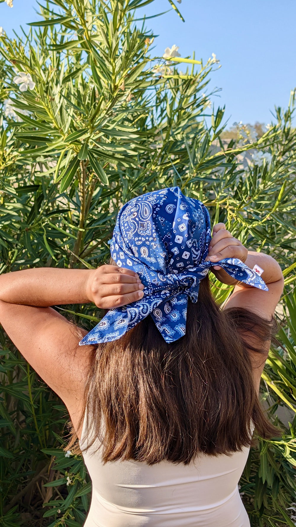 Casquette foulard - Paisley bleu