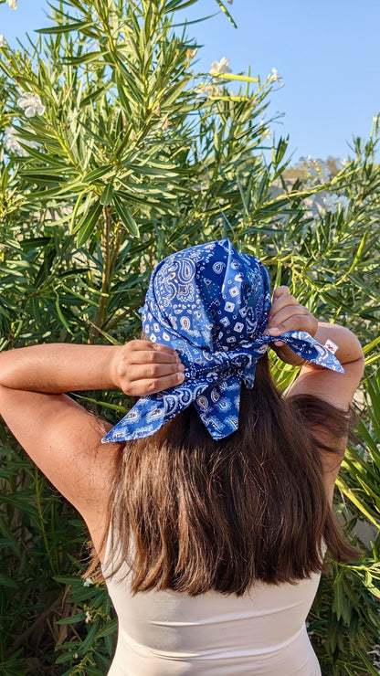 Casquette foulard - Paisley bleu